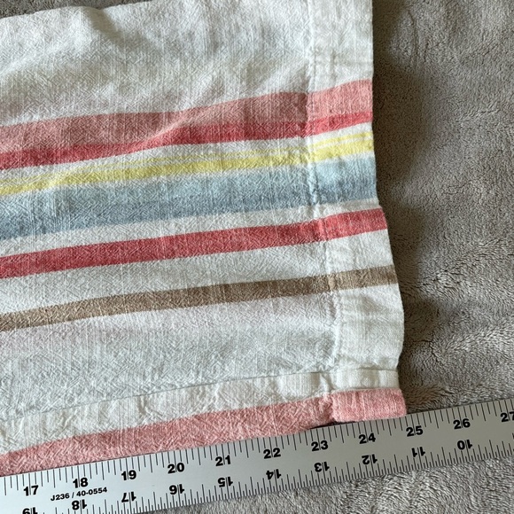 Mi Ami Womens Striped Linen Blend Wide Leg Psnts Slacks Beachy Grandma Chic M - Picture 16 of 16